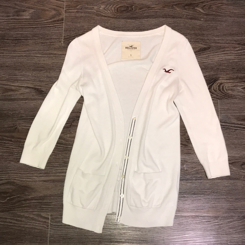 White Hollister cardigan perfect condition!